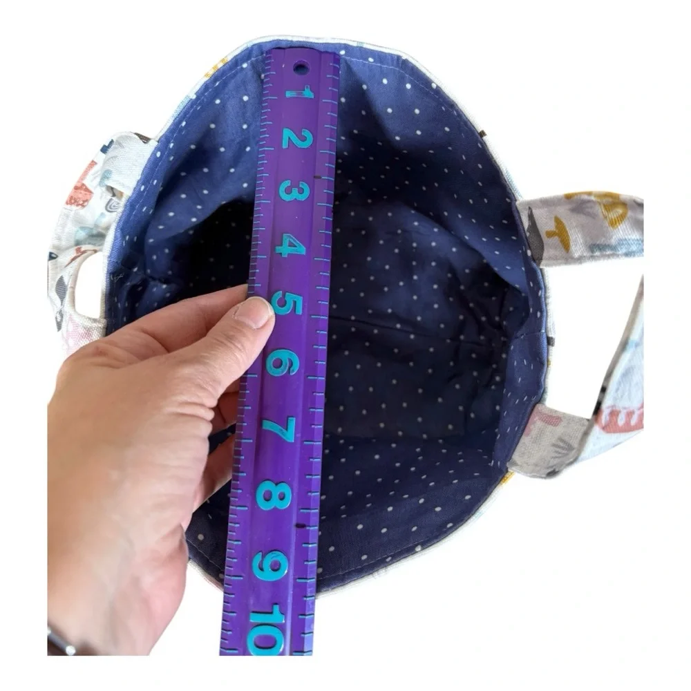 Mushroom Print Fabric Storage Basket with‎ a Flat Bottom